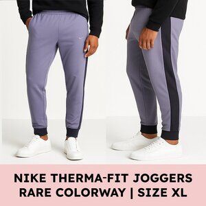 🌬️ Nike Therma‑FIT Joggers — XL — Lavender/Anthracite, Zip Pocket, Fleece‑Lined